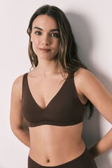 Women'secret Burgundy plain clean cut halterneck top printed