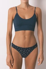 Women'secret Pakovanje od 3 komada klasičnih pamučnih gaćica sa čipkom i ma&scaron;nicom Print