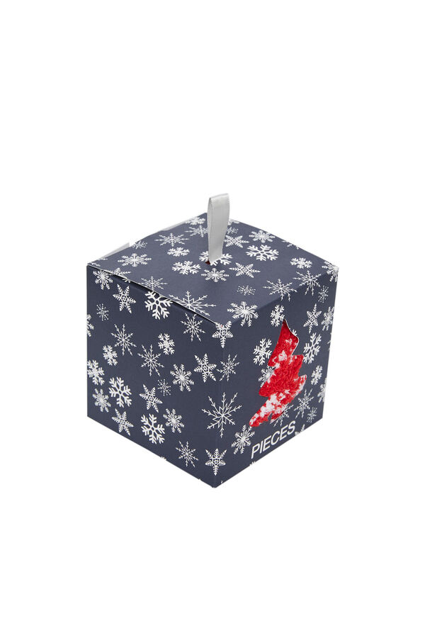 Pieces Multipack of socks in Christmas box burgundy