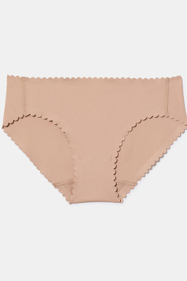 DIM Braga cl&aacute;sica sin costuras de microfibra  beige