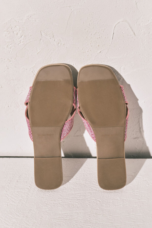 Women'secret Roze sandale od rafije Roze
