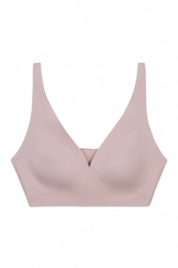 Women'secret Pink plain clean cut halterneck top pink