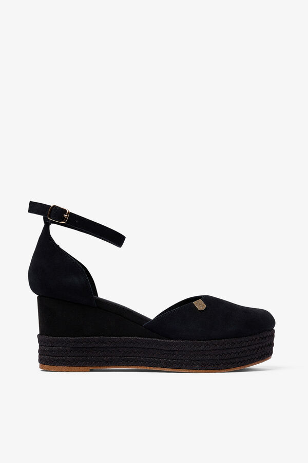 Popa Sand&aacute;lia cunha baixa Cantalar Black preto