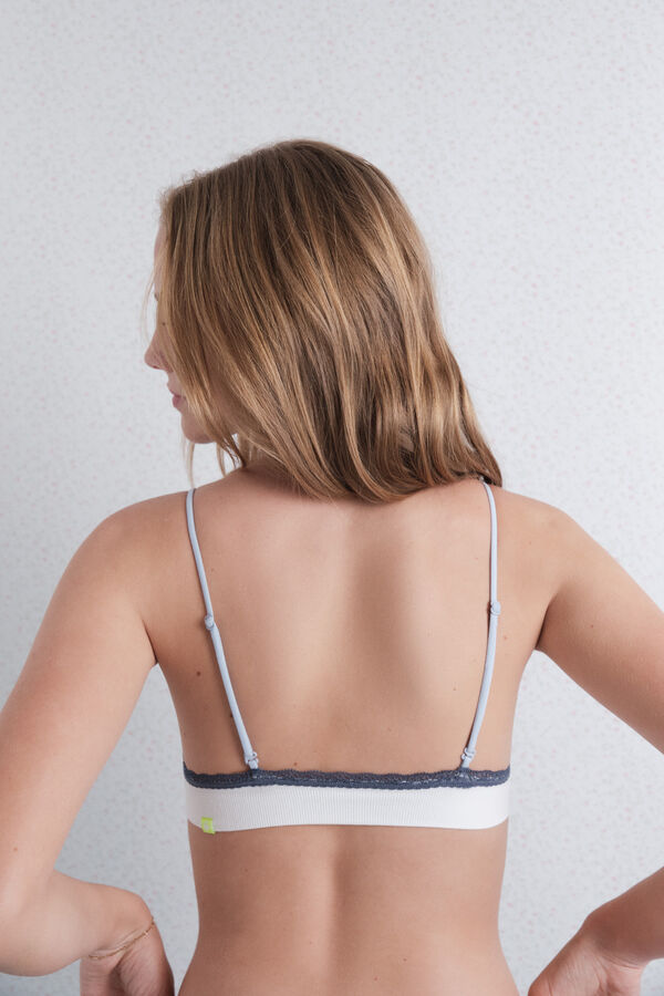 HI&BYE Beli bes&scaron;ovni poentel grudnjak  Bela