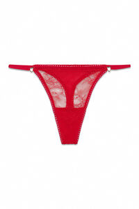 Women'secret Crvene čipkaste tanga gaćice