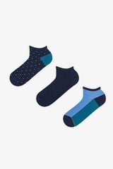 Penti Lot de 3 chaussettes courtes multicolores imprim&eacute;