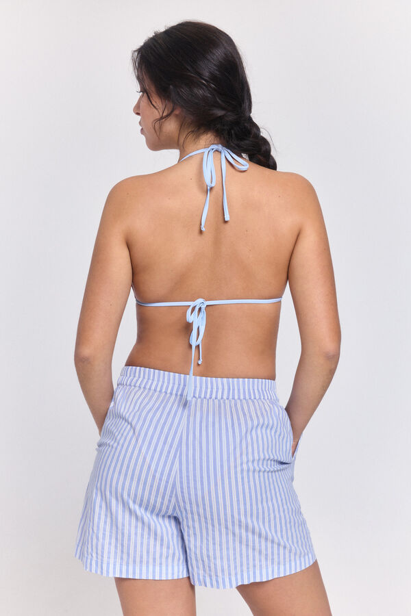 Pieces Pantal&oacute;n corto rayas azul