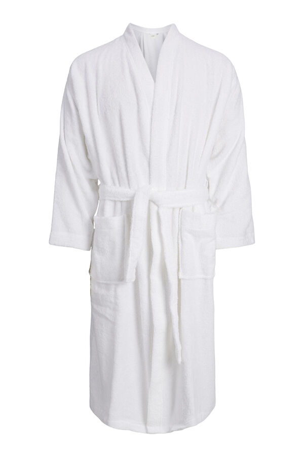 Jack & Jones Albornoz de algod&oacute;n blanco