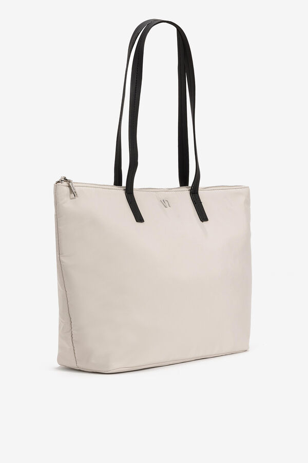 Vilanova Bolso shopper de nylon beige