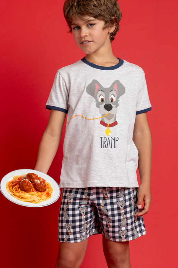 Admas Pijama curto da Disney Ladynd the Tramp azul