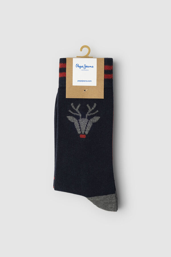 Pepe Jeans Pack of 3 Christmas striped socks bleu