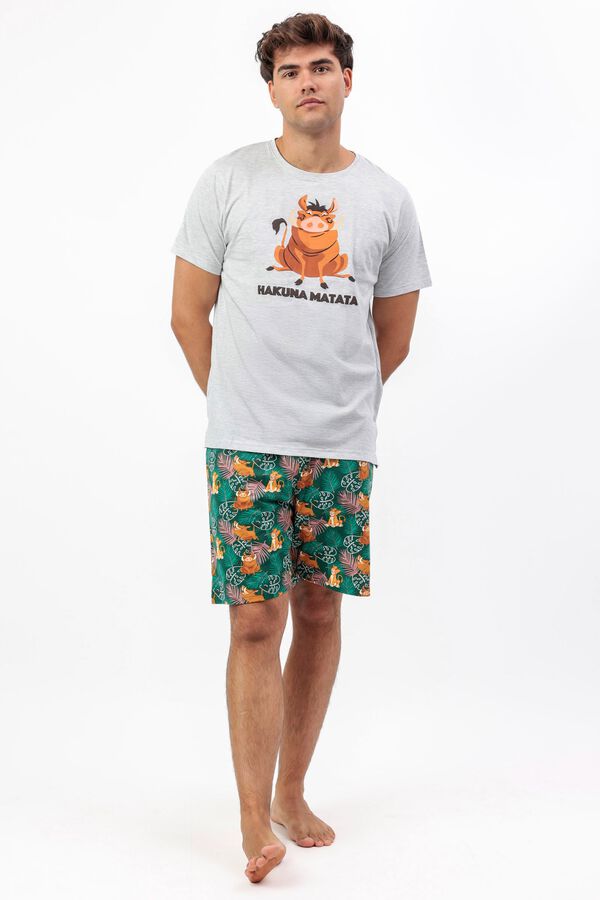 Admas Pijama corto Hakuna Matata gris