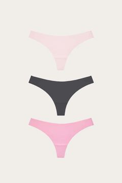 Gisela Lot de 3 tangas basiques imprim&eacute;