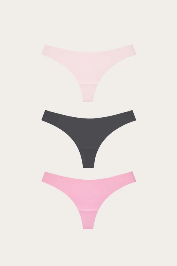 Gisela Lot de 3 tangas basiques imprim&eacute;