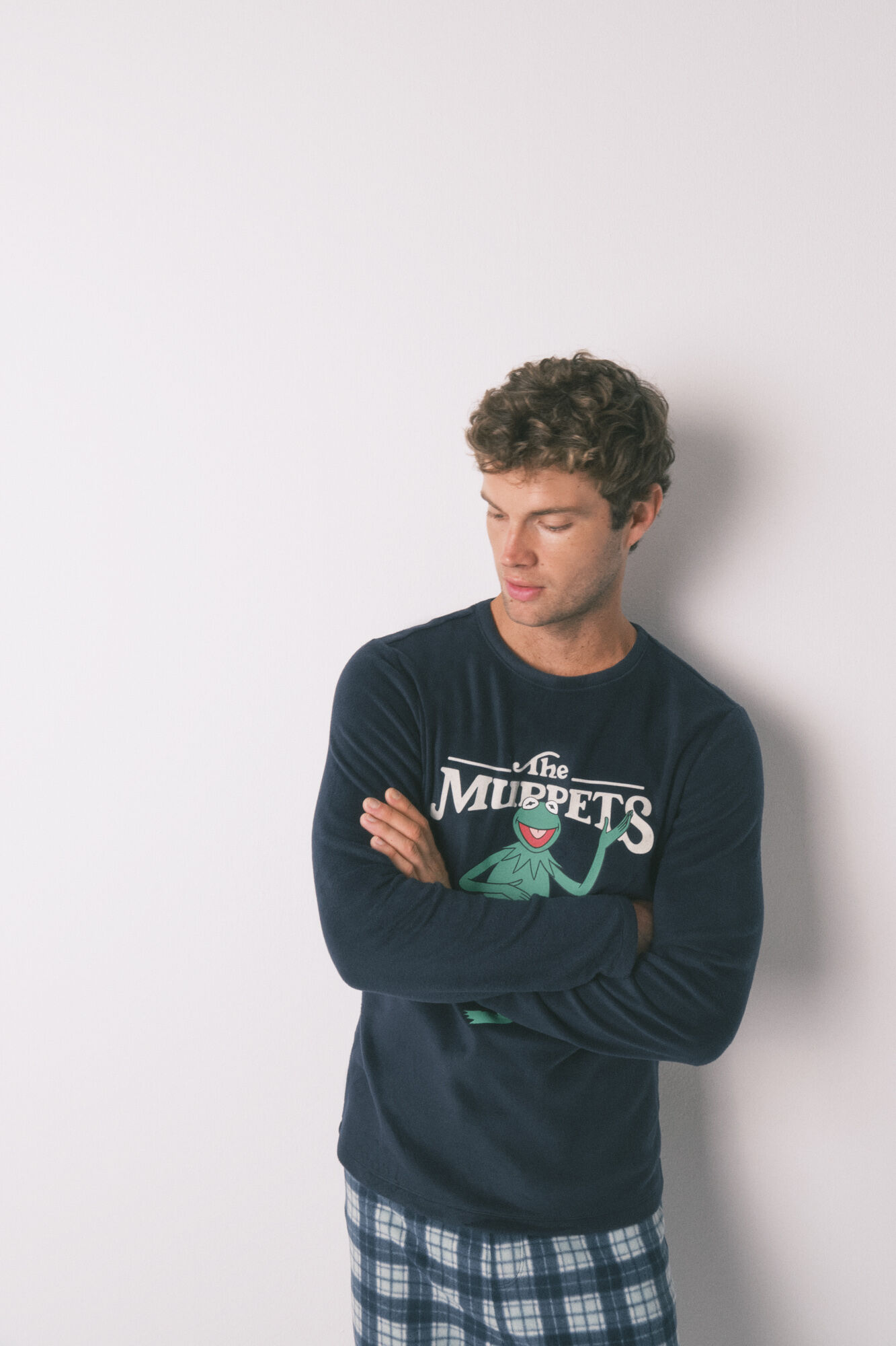 Women'secret Pijama largo hombre polar azul Muppets