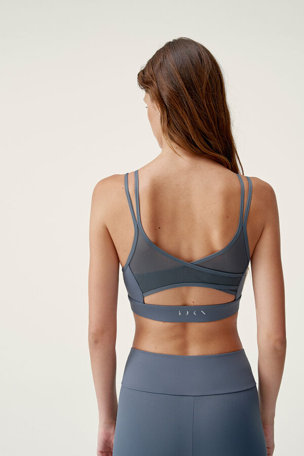 Born Living Yoga Nidra Stormy Grey Crop Top gris