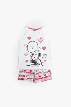 Admas Pijama corto Snoopy corazones