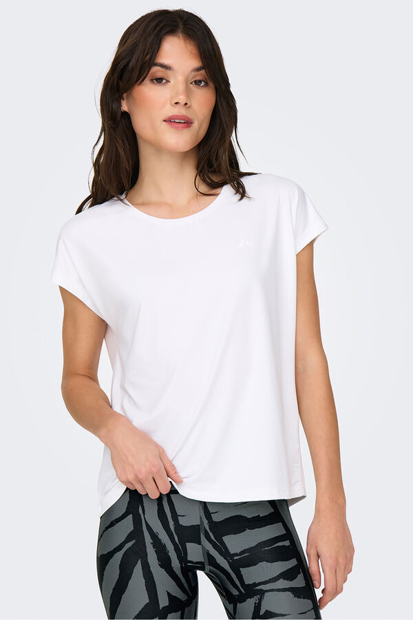 Only Play Basic-T-Shirt kurze &Auml;rmel Wei&szlig;