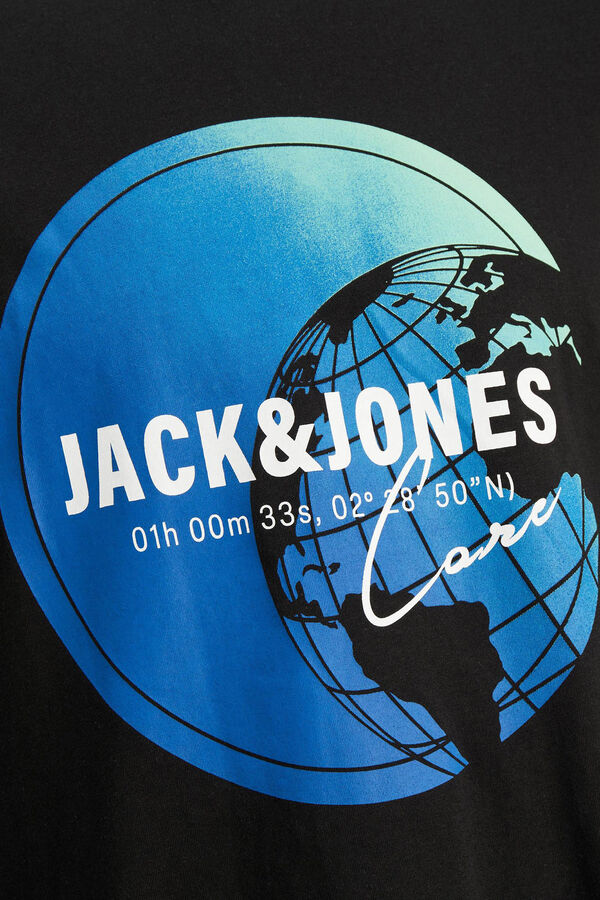 Jack & Jones Camiseta manga corta print mundo black