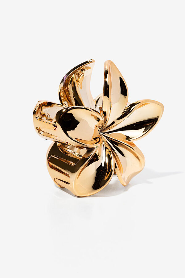 Vilanova Metallic Flower Hair Clip Žuta