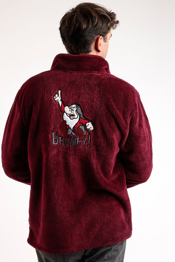 Admas Short long sleeve furry fabric robe Grumpy imprim&eacute;