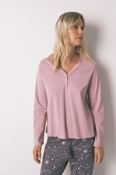Women'secret Camiseta manga larga 100% algod&oacute;n rosa