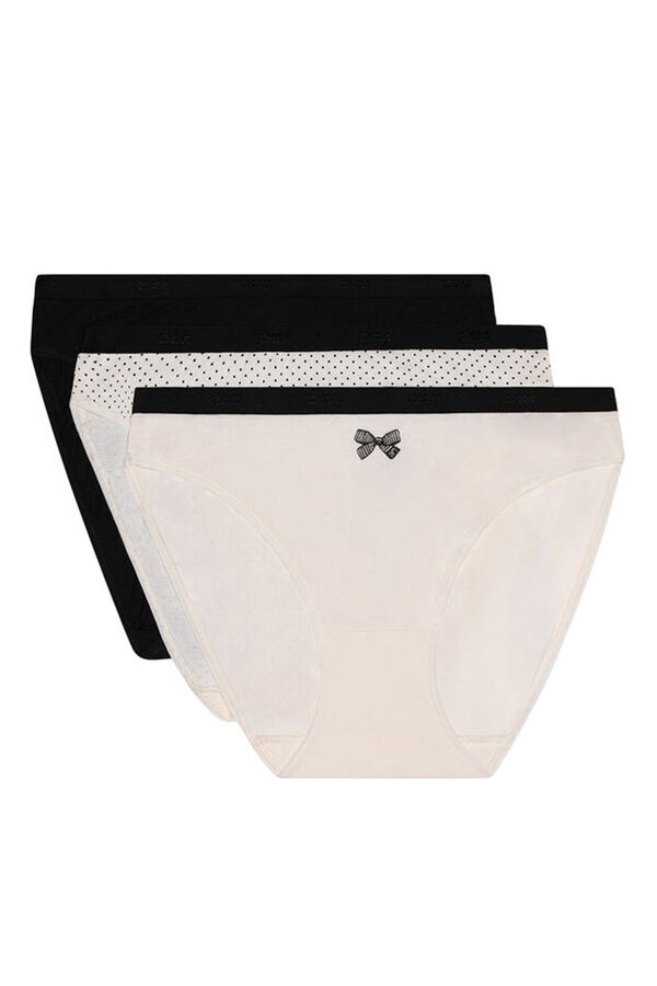 DIM Pack 3 bragas Pockets Coton estampado