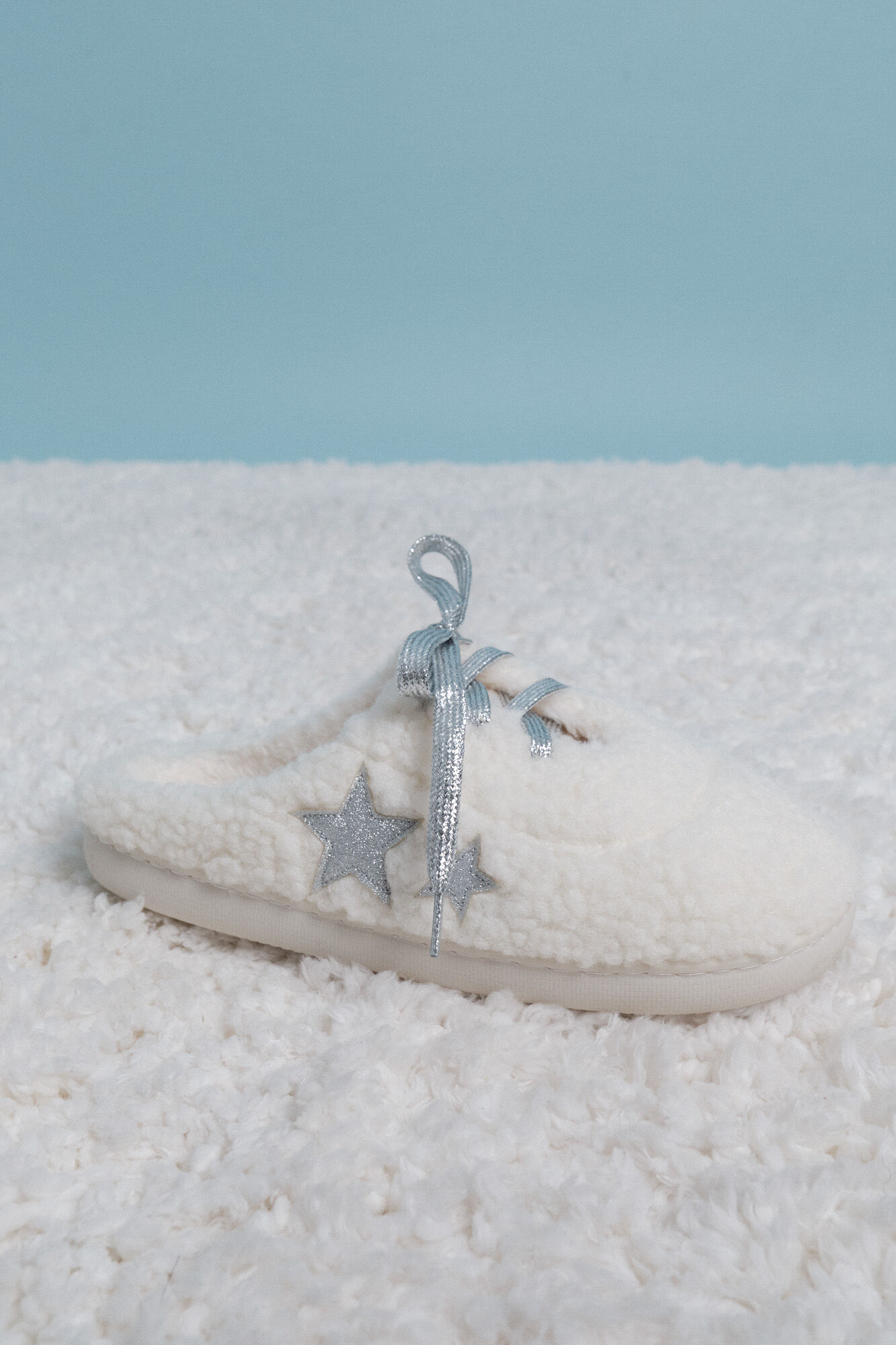 HI&BYE Bele sobne papuče od ovčije kože