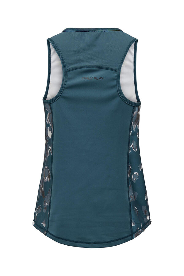 Only Play Camiseta banda estampada lateral azul