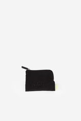 Victoria Victoria Things Metallic Nylon Wallet with Exterior embroidered black