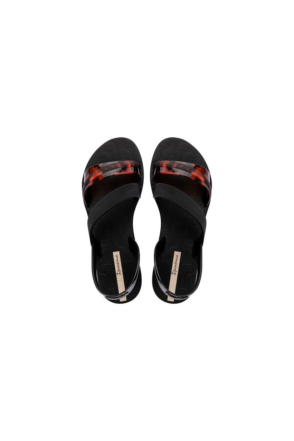 Ipanema Sandalia tiras aim&eacute;tricas animal print negro