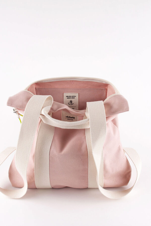 Victoria Mochila lona eco rosa