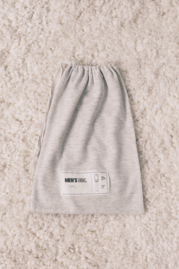 Women'secret Mu&scaron;ka duga pidžama, 100% pamuk, siva, skija&scaron;ka Siva