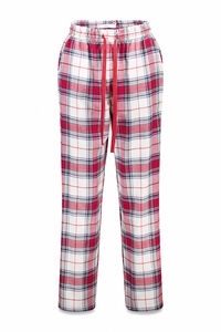 Women'secret Duge pantalone od  pamučnog flanela, crveni karo