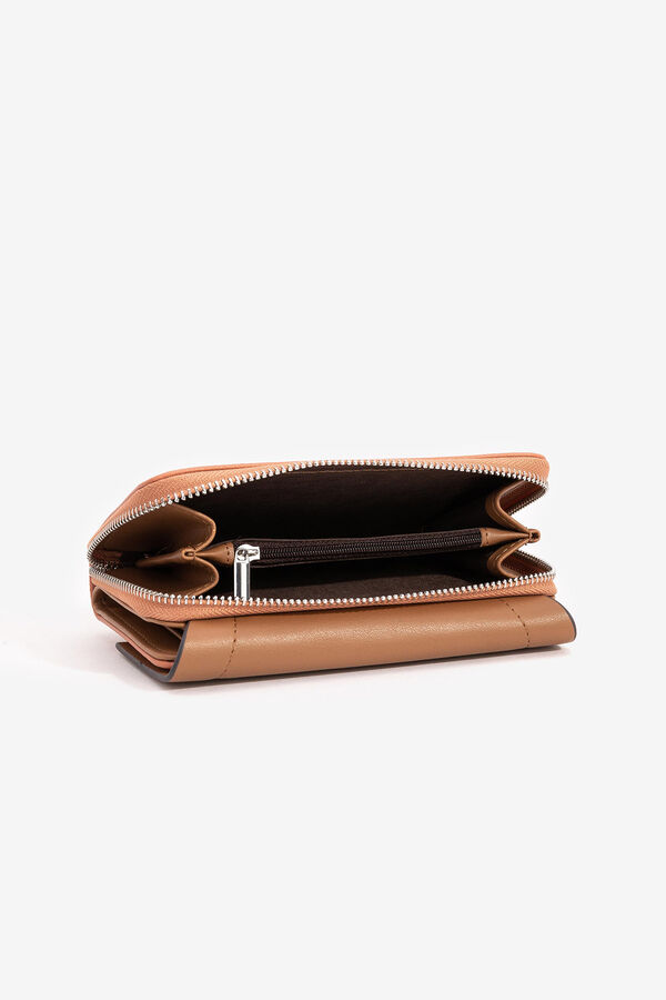 Vilanova Monedero mediano con solapa beige