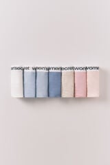 Women'secret Pakovanje od 7 pamučnih tanga gaćica sa logom Print