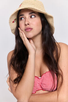 Pieces Bucket hat Paperstraw bordado