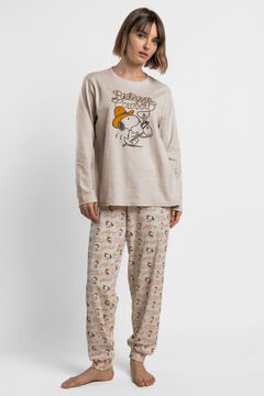 Admas Pijama comprido Peanuts bege