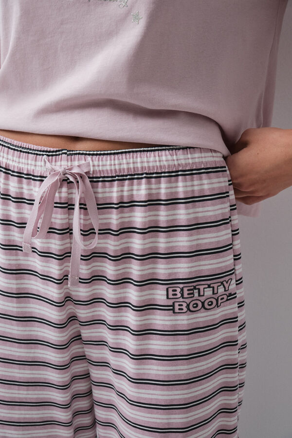 Women'secret Roze prugasta duga pidžama Betty Boop Roze