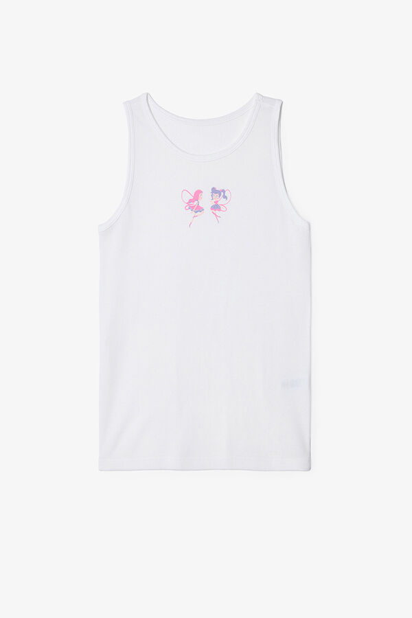 Penti 2 camisetas interiores con estampado de hadas bonitas para ni&ntilde;a marfil