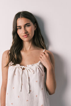 Women'secret Beli pamučni kratki camis&oacute;n sa bretelama