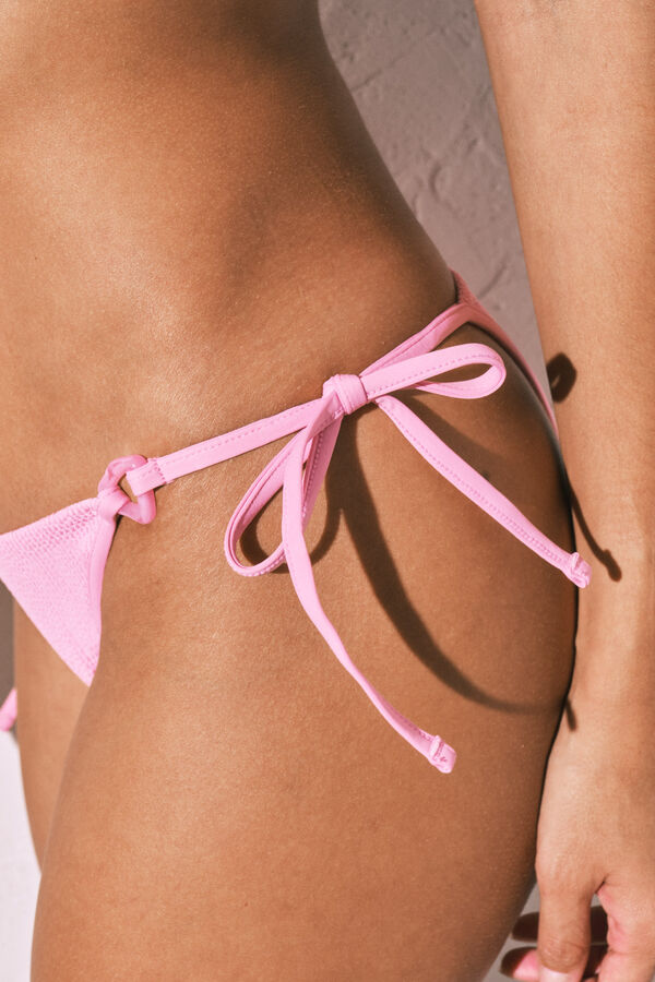 Women'secret Roze naborane brazilske gaćice za bikini Roze