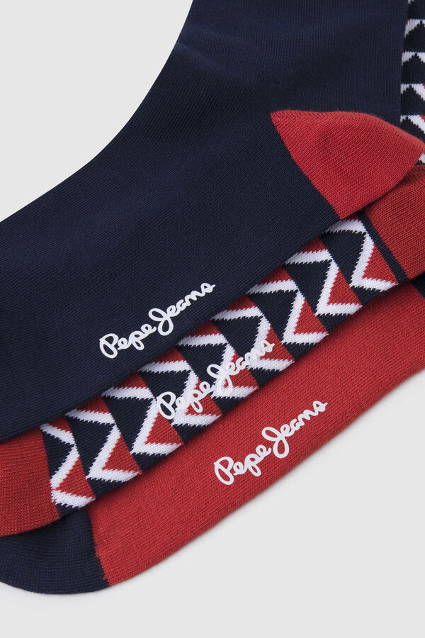 Pepe Jeans Pack of 3 sports socks red