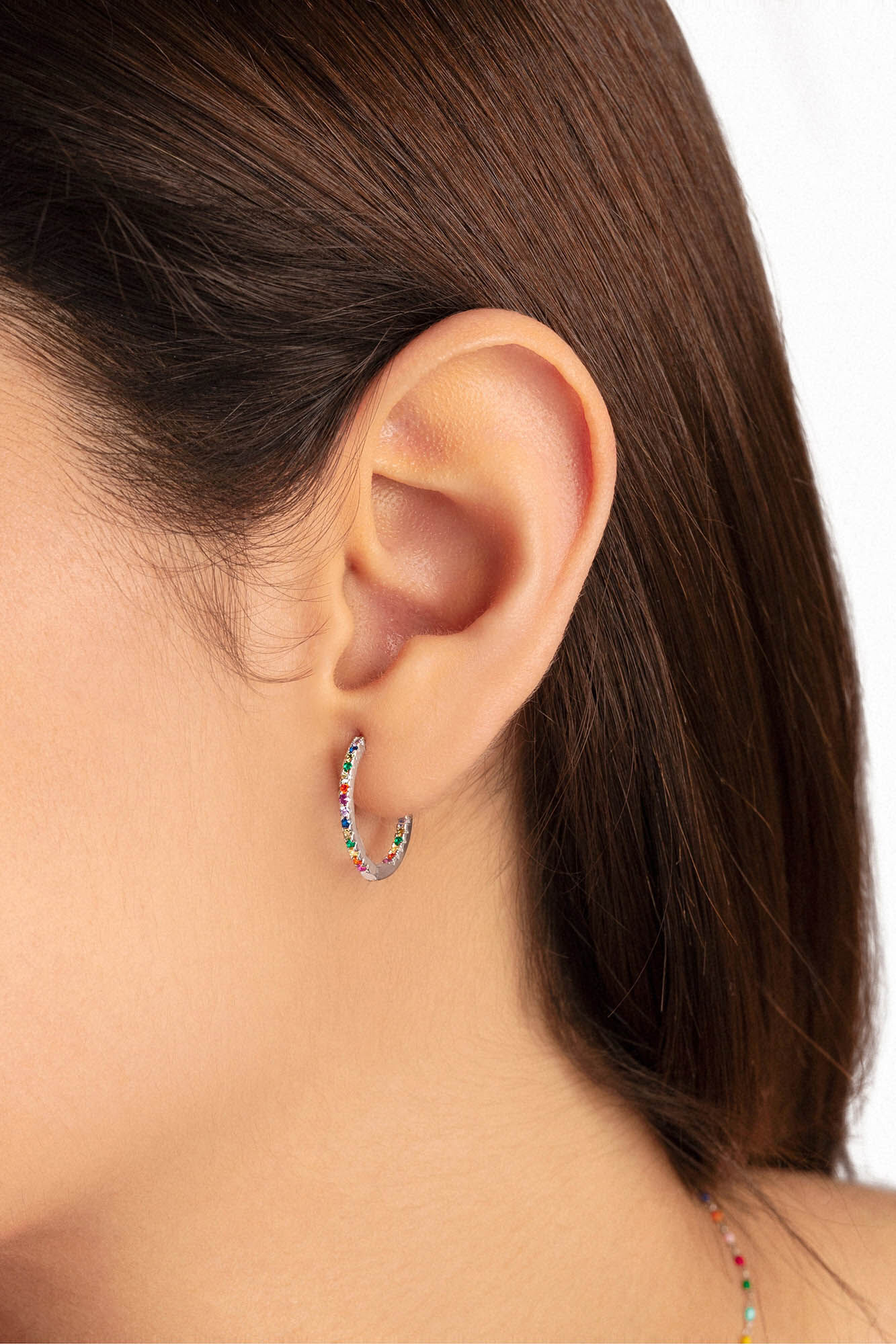 Singularu Pendientes Gleam Colors Plata