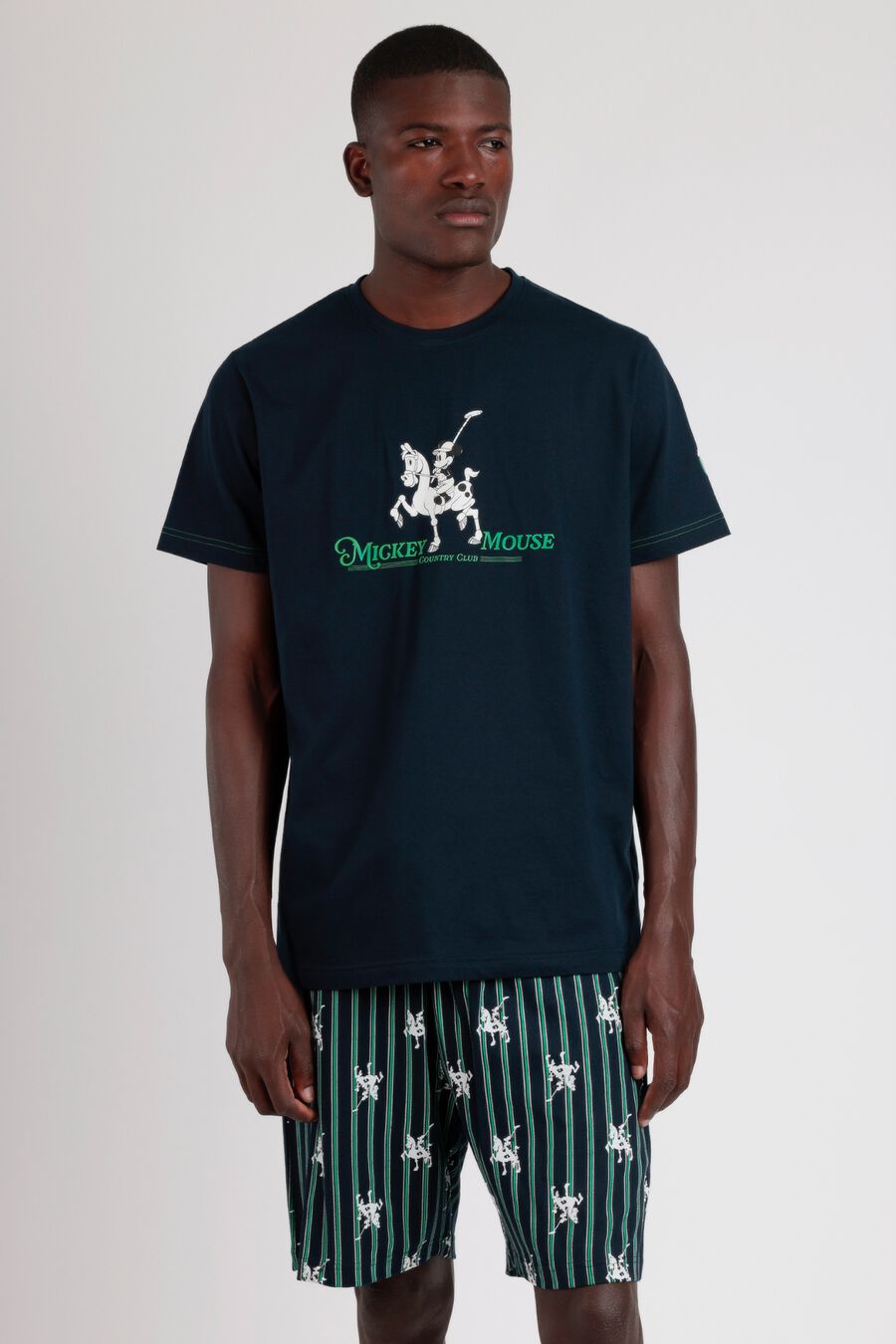 Pijama corto Polo Mickey Mouse rayas