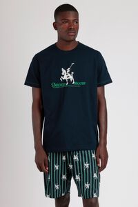 Admas Pijama corto Polo Mickey Mouse rayas