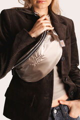 Victoria Victoria Things Metallic Nylon bum bag Pack Bag with Exterior embroidered yellow