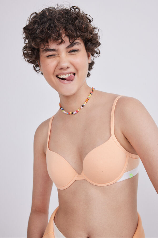 Orange cotton padded bra, Bras, Women'secret