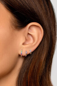 Singularu Pendiente Suelto Aro Cleo M Colors Plata