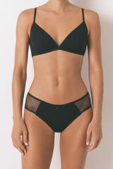 Women'secret Culotte large en tulle de coton noir noir